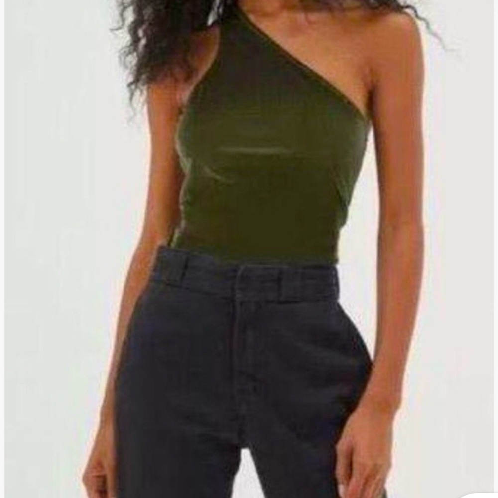 Urban Outfitters One Shoulder Ribbed Bodysuit